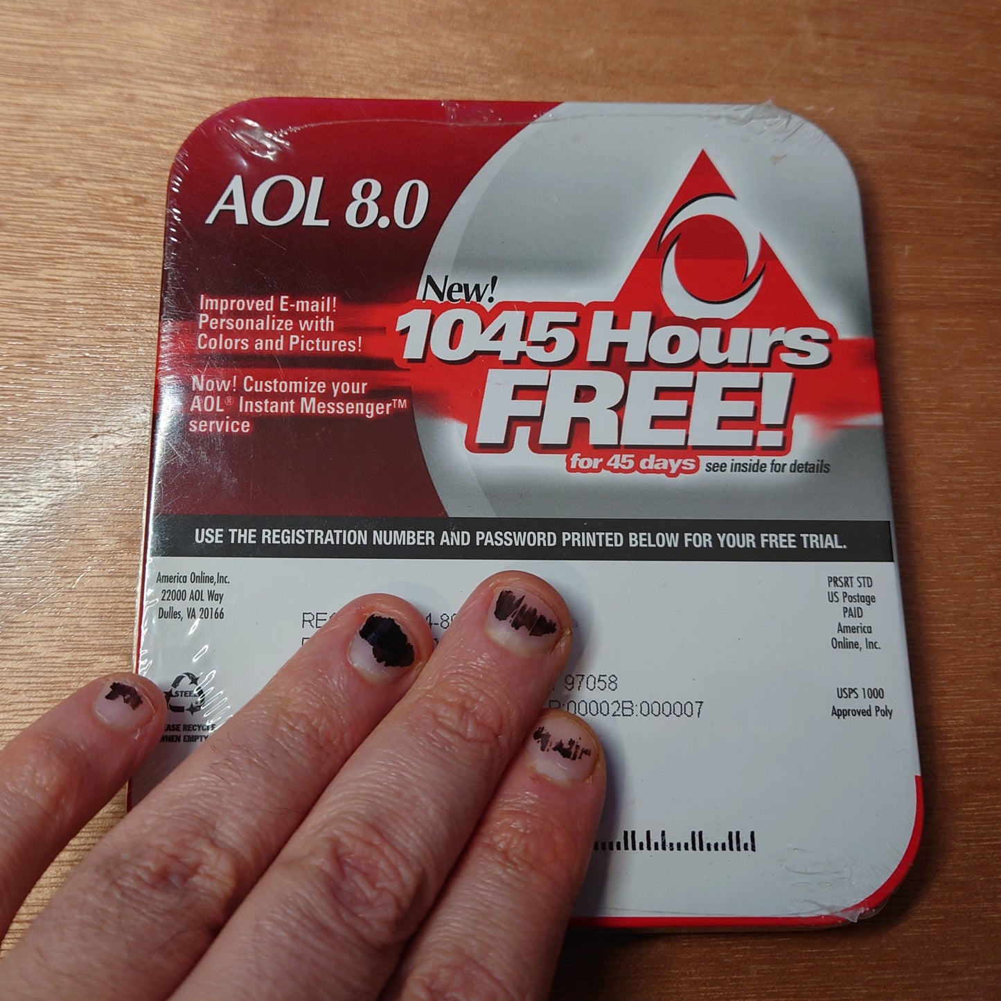 America Online - AOL 8.0 1045 Hours FREE for 45 Days! Sealed