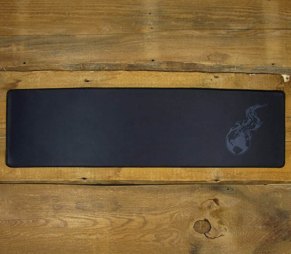 Burning Earth Mousepad or Desk Mat - Gray Logo