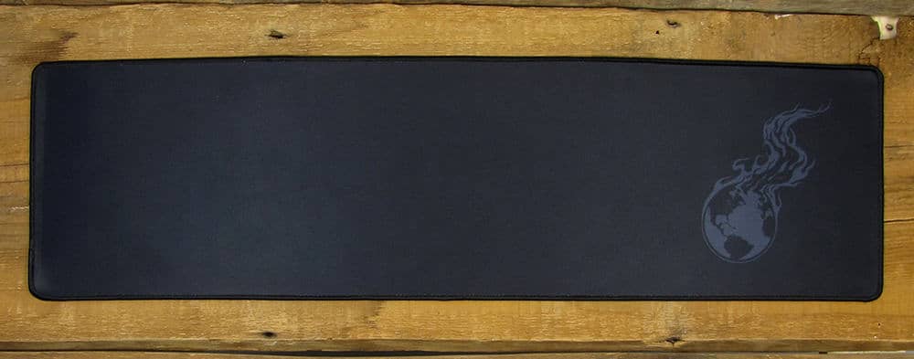Burning Earth Mousepad or Desk Mat - Gray Logo