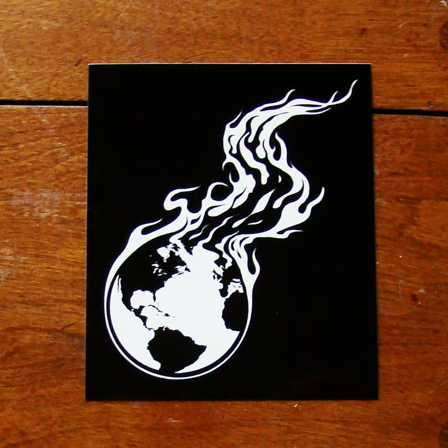 Burning Earth Bumper Sticker