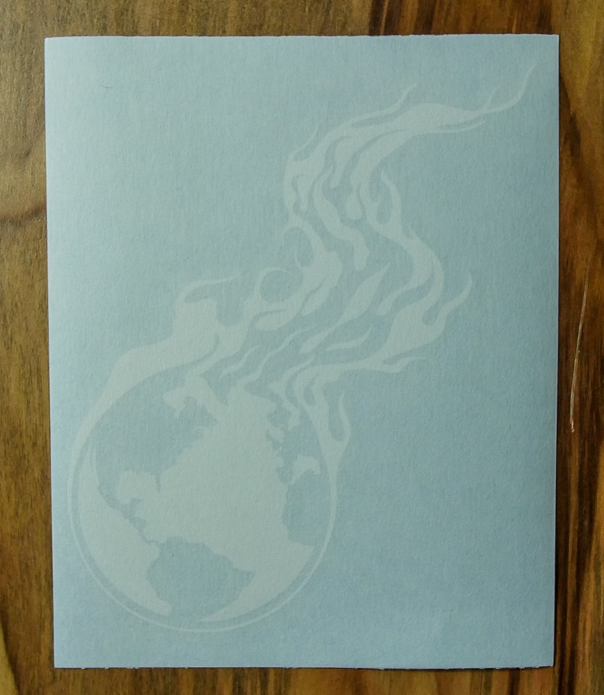 Burning Earth Vinyl Decal Sticker