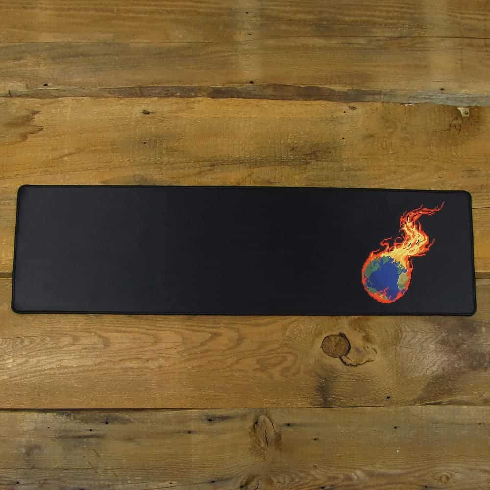 Pixel Burning Earth Mousepad or Desk Mat