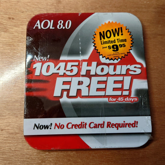 America Online - AOL 8.0 1045 Hours FREE for 45 Days! Sealed
