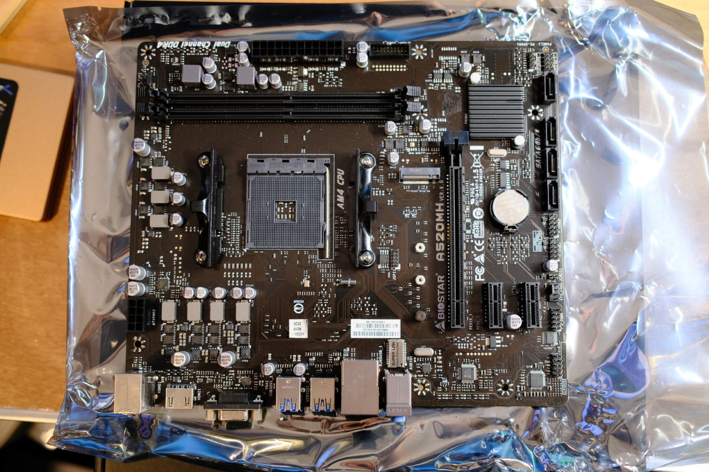 Biostar A520MH Rev 6 AM4 Motherboard