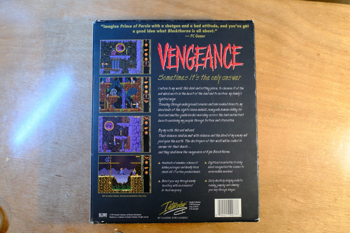 Blackthorne - 1994 Big Box PC Game - CIB (box dammaged slightly)