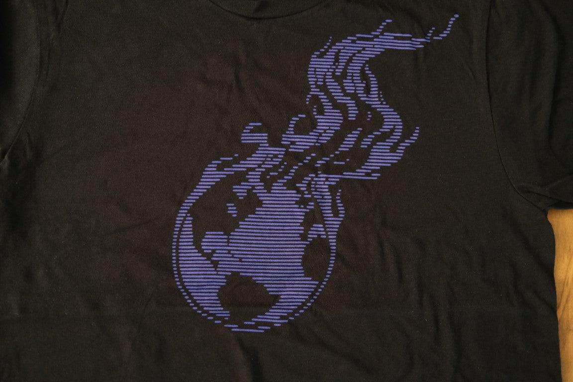 Cyberpunk Purple Burning Earth Logo T-Shirt