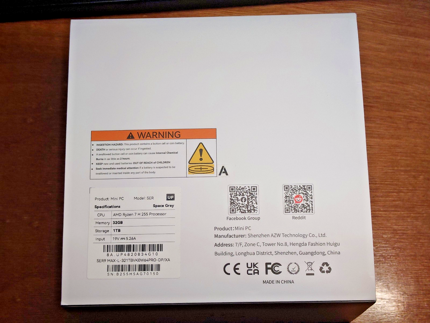 Beelink SER9 MAX AMD Ryzen 7 H 255 | 32GB RAM | 1TB | Space Gray