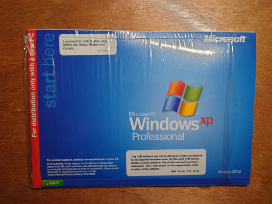 Microsoft Windows XP Pro Version 2002 - SP3 OEM Package