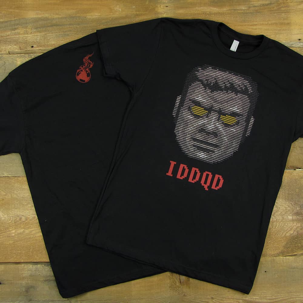 God Mode - ASCII Art T-Shirt - Doom Homage