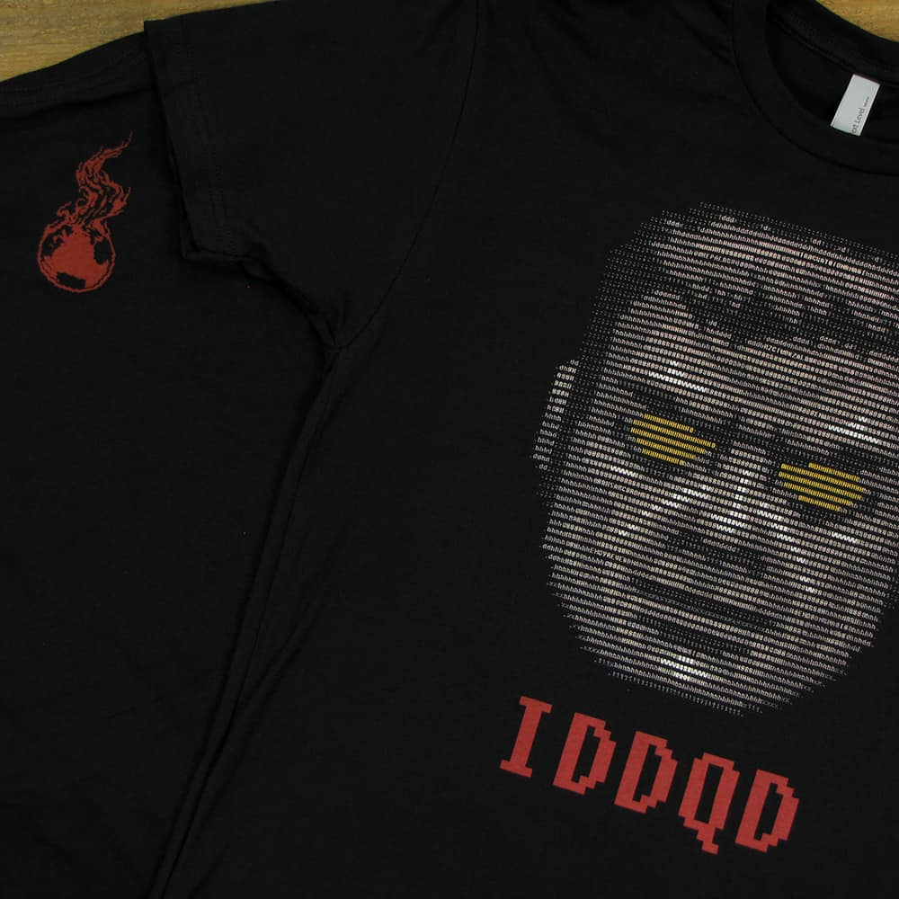 God Mode - ASCII Art T-Shirt - Doom Homage