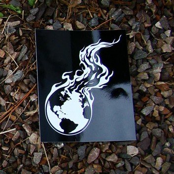 Burning Earth Bumper Sticker